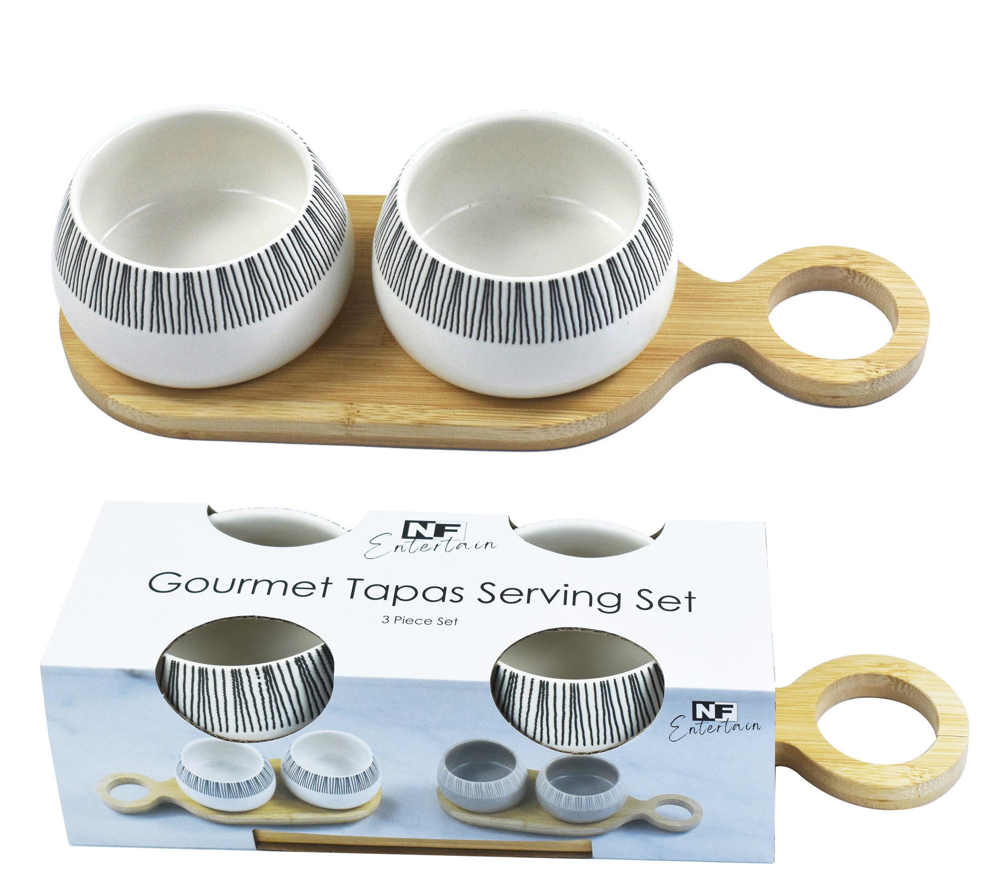 Gourmet Tapas Serving Set | White (27x10x5cm)