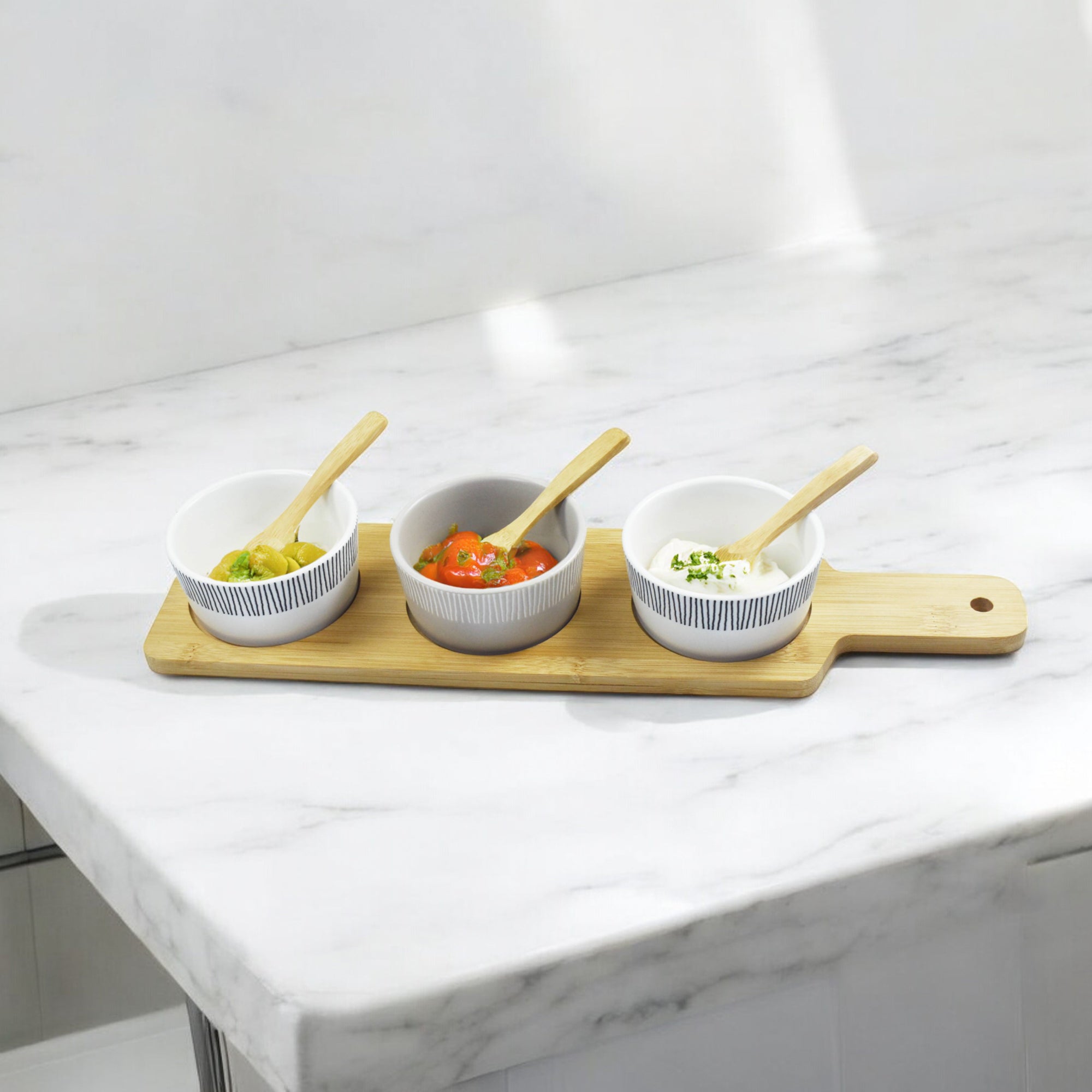 Tapas Serving Set of 7 | Taupe (39x10x5cm)