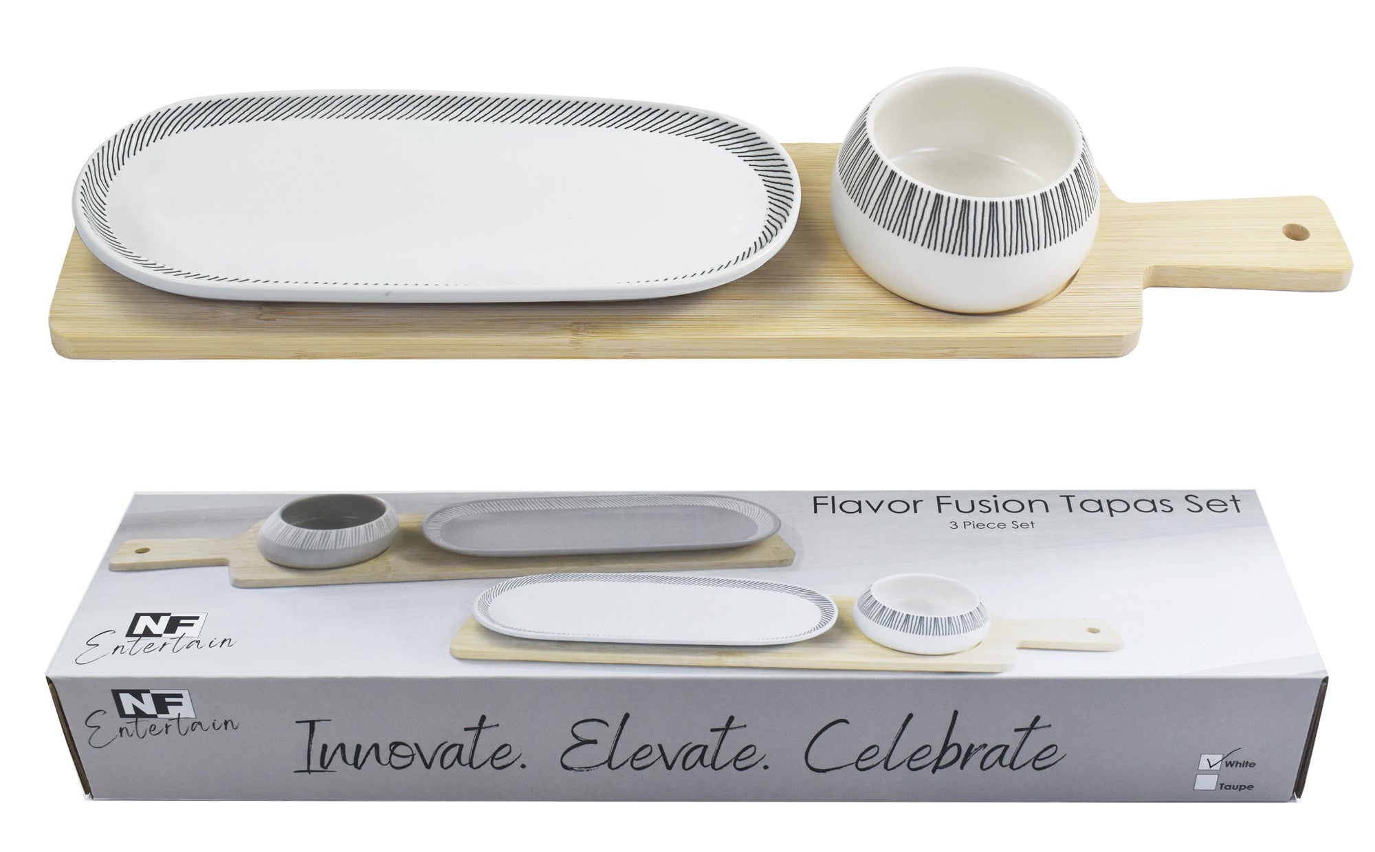 Tapas Platter Serving Set | White