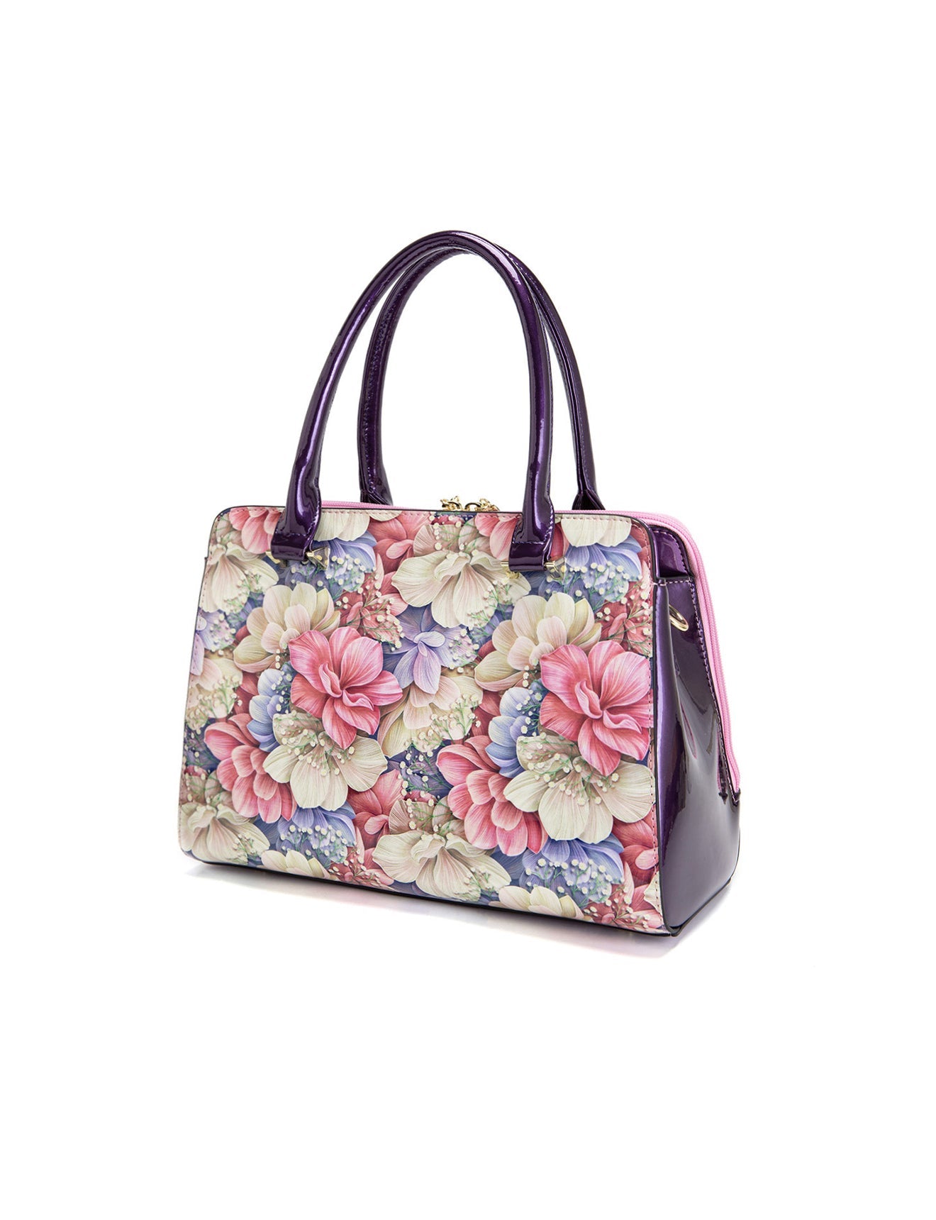 ANGELIQUE GRIP HANDLE LEATHER BAG-SN57-0343*