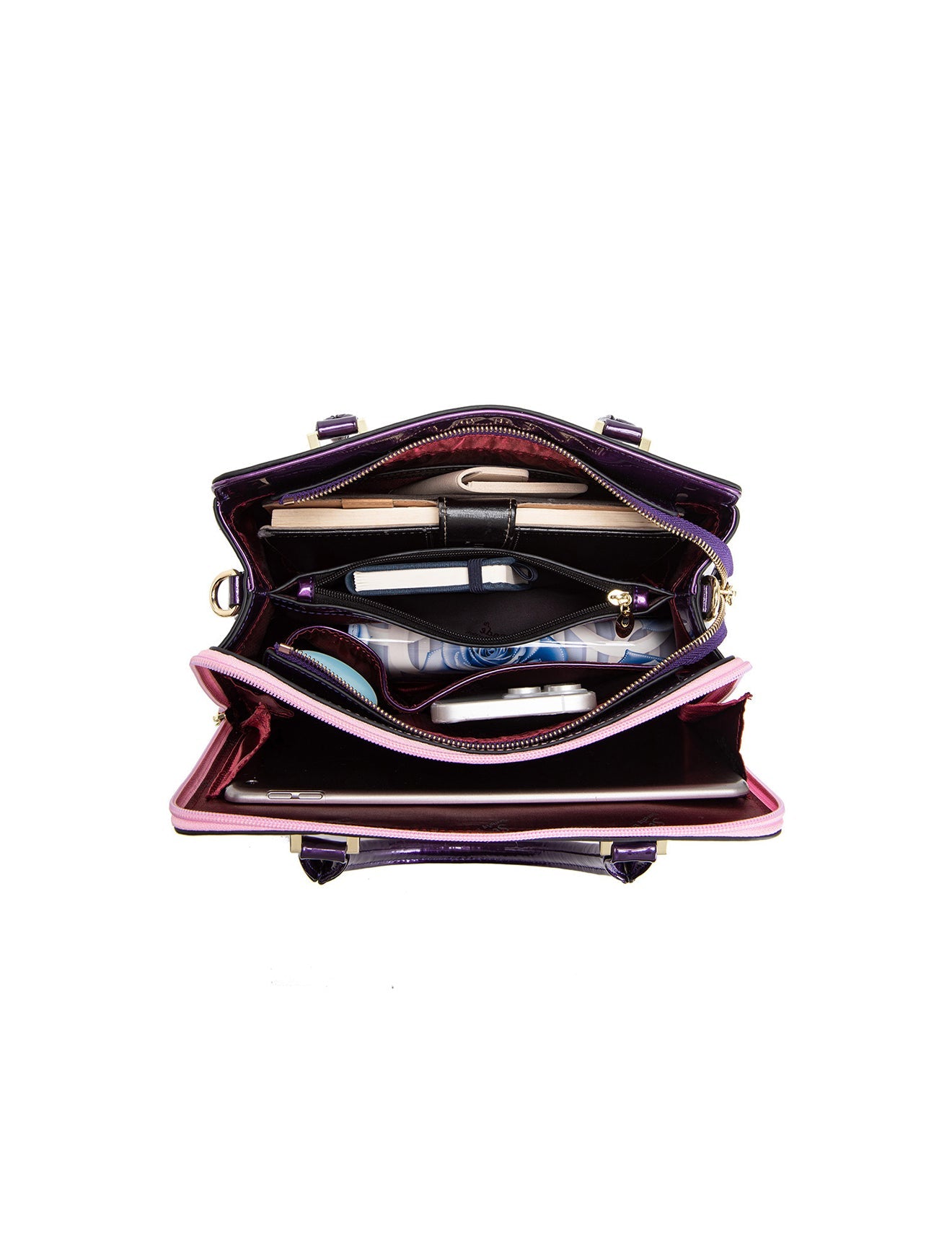 ANGELIQUE GRIP HANDLE LEATHER BAG-SN57-0343*