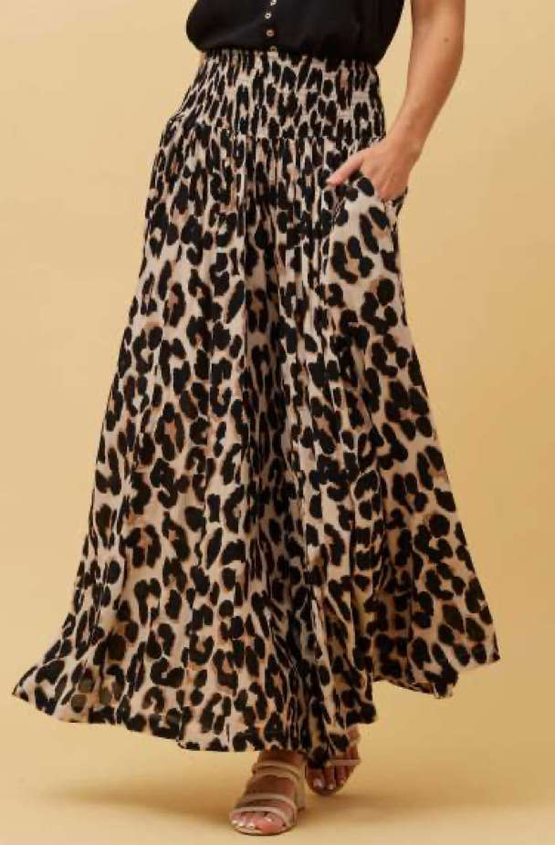 Flared Animal Print Pants