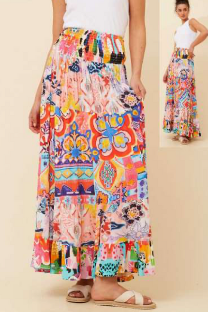Printed Maxi Skirt