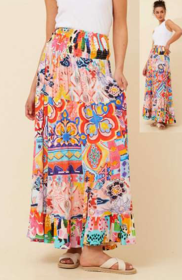 Printed Maxi Skirt