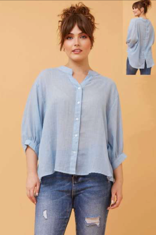 3/4 Sleeve shirt | Sky Blue