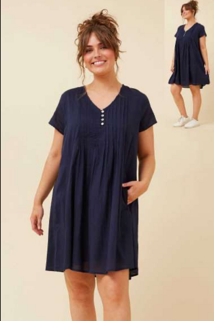 Cotton Dress Navy
