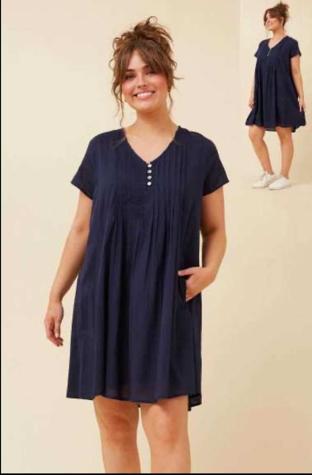 Cotton Dress Navy