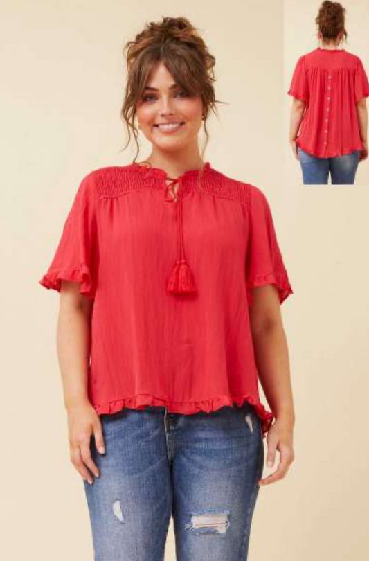 Emma Blouse Red