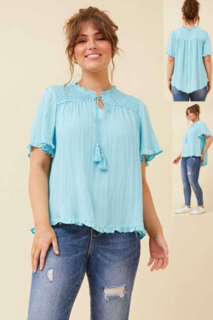 Emma Blouse | Aqua