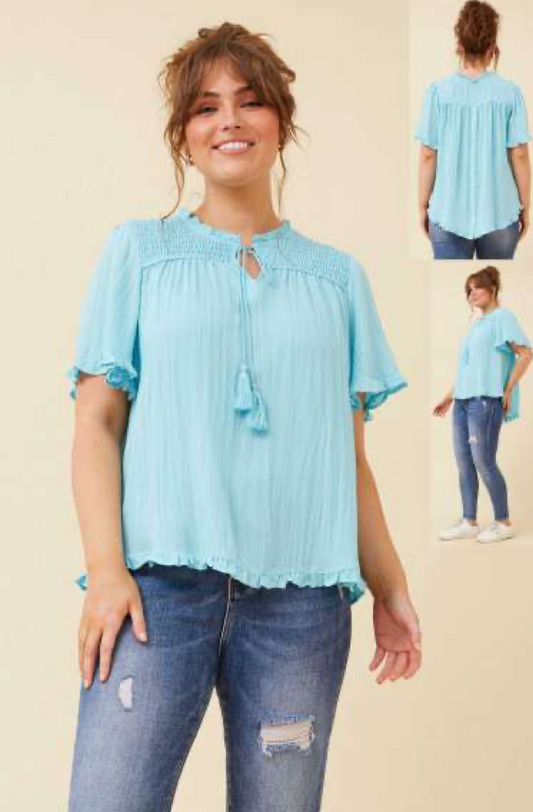 Emma Blouse | Aqua