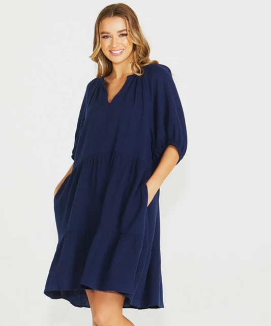 Henny Dress | Navy