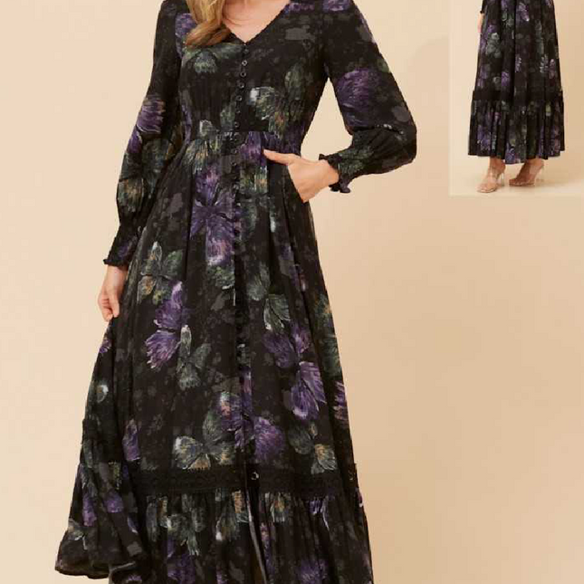 Long Sleeve Floral Maxi
