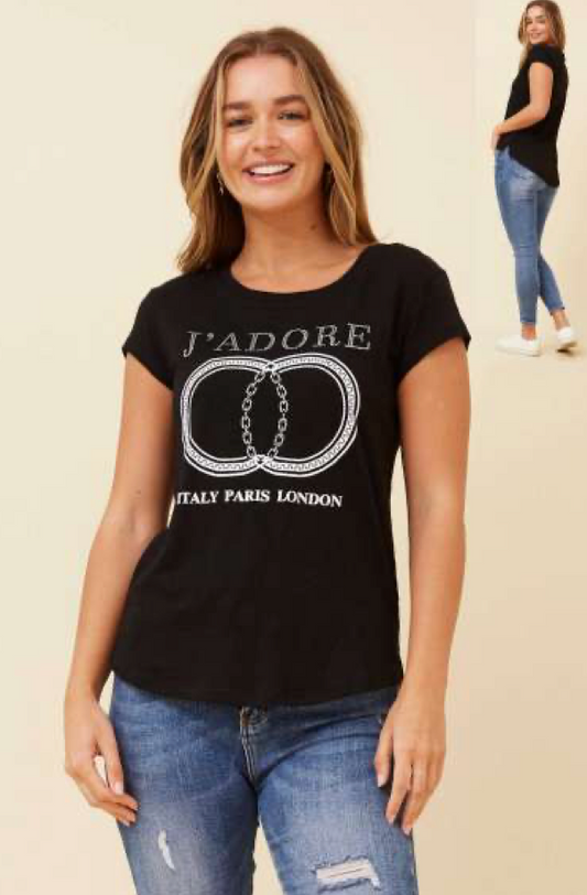 J Adore Cap sleeve Tee