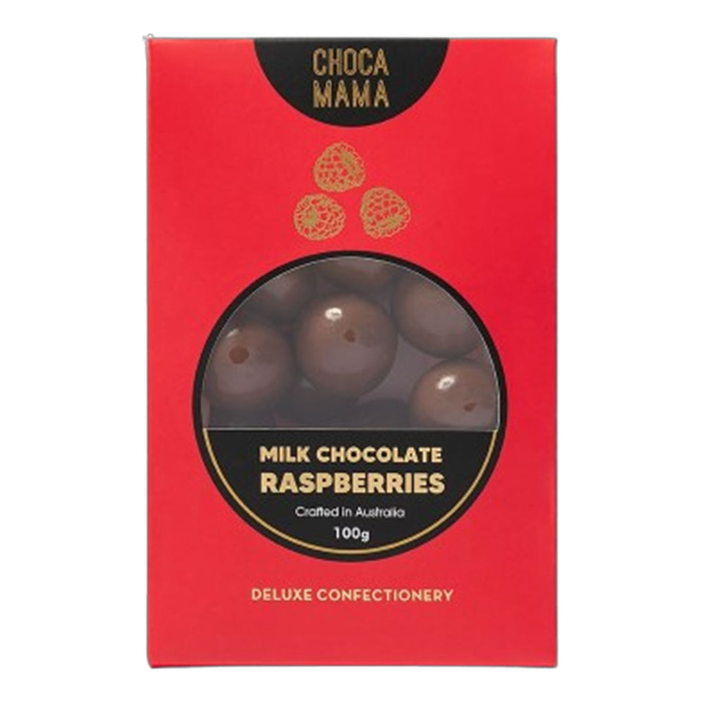 Milk Chocolate Raspberries 100g