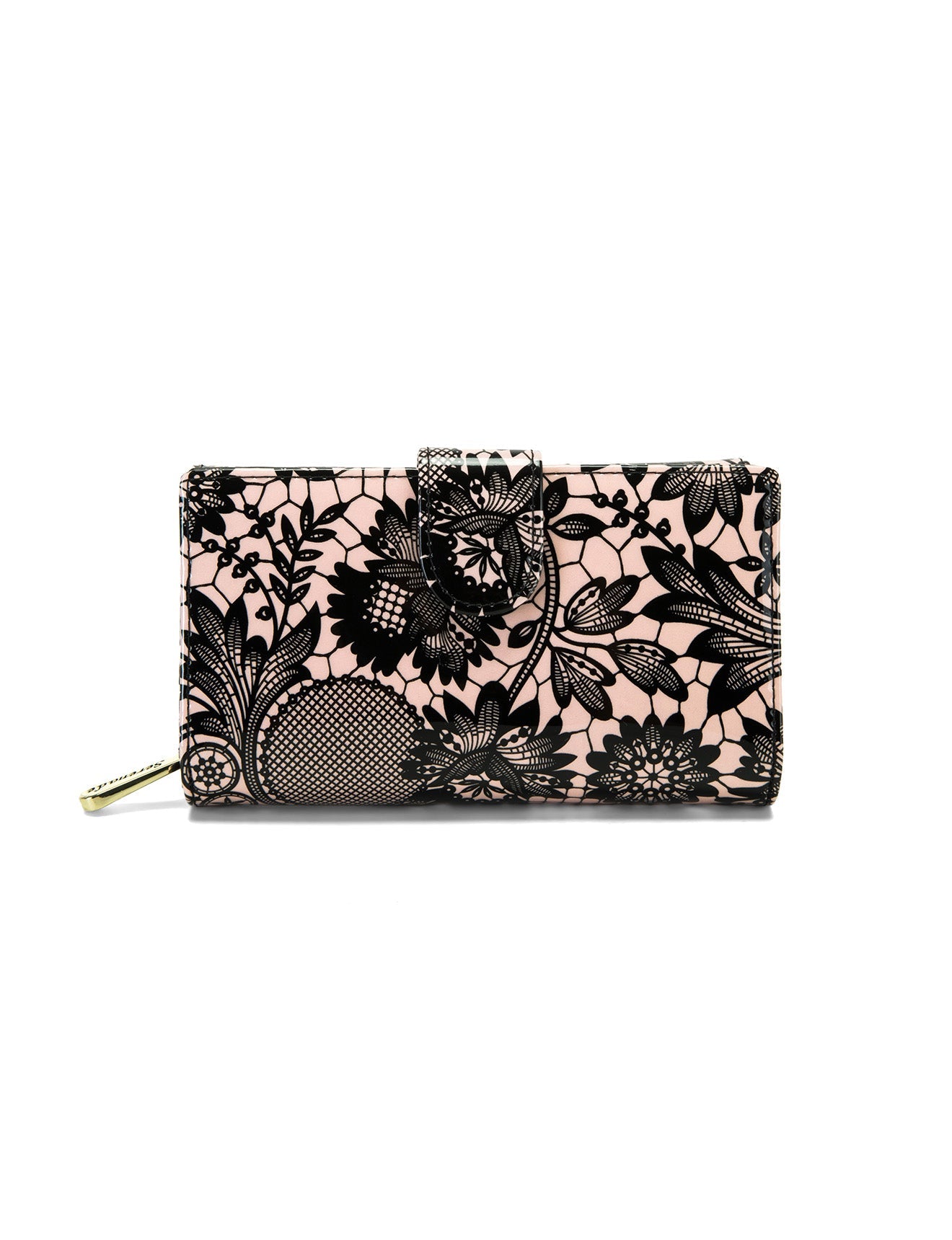 CORSETTE MEDIUM PATENT LEATHER WALLET WITH RFID-WSF3202