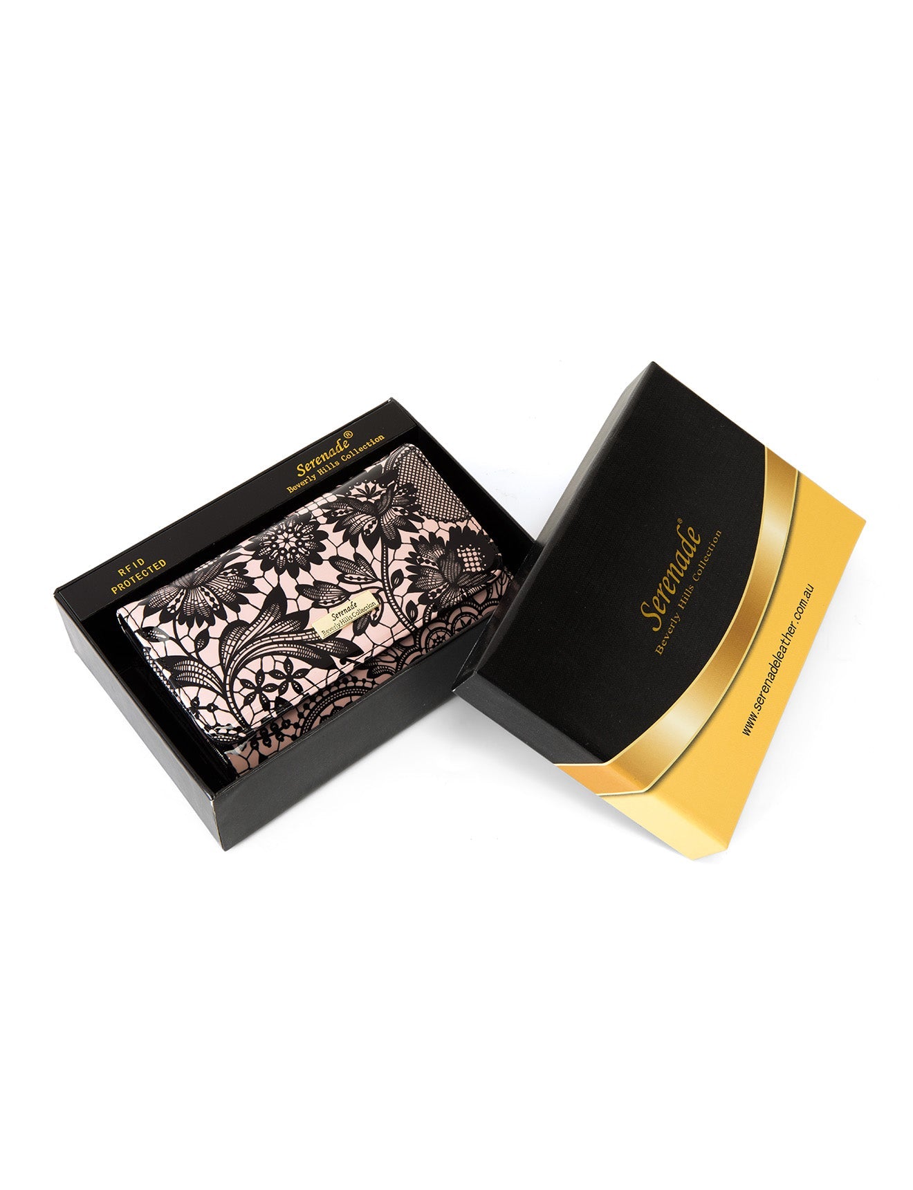 CORSETTE MEDIUM PATENT LEATHER WALLET WITH RFID-WSF3202