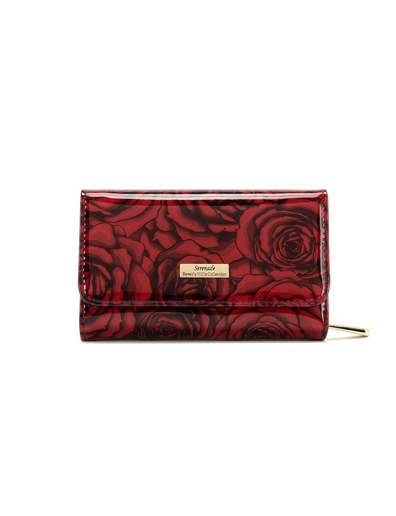 ROSE BUDS MEDIUM PATENT LEATHER WALLET WITH RFID- WSF3802