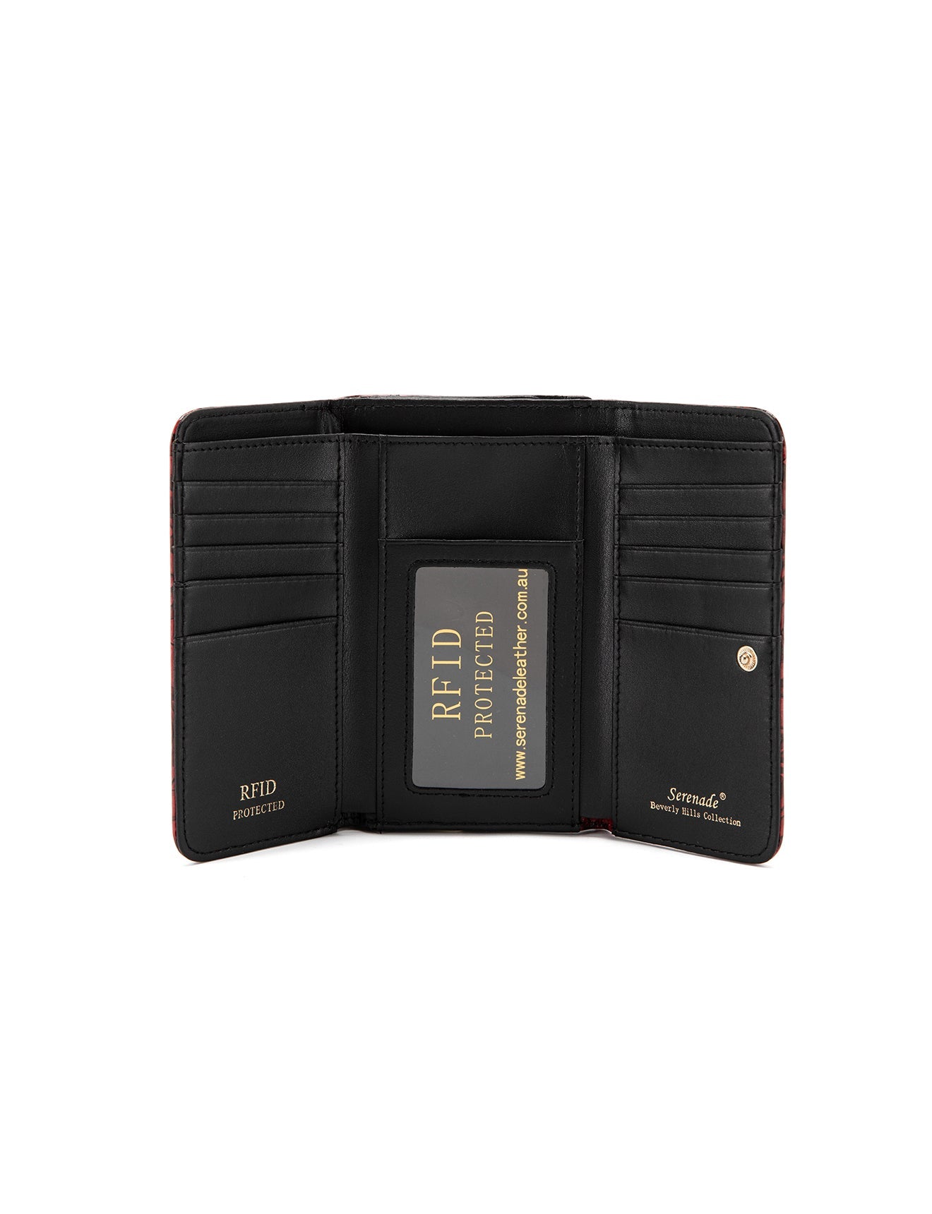 ROSE BUDS MEDIUM PATENT LEATHER WALLET WITH RFID- WSF3802