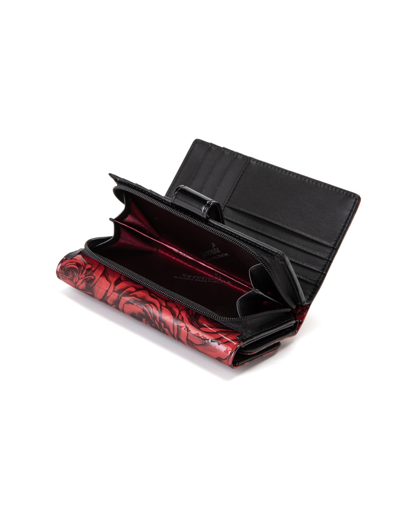 ROSE BUDS MEDIUM PATENT LEATHER WALLET WITH RFID- WSF3802