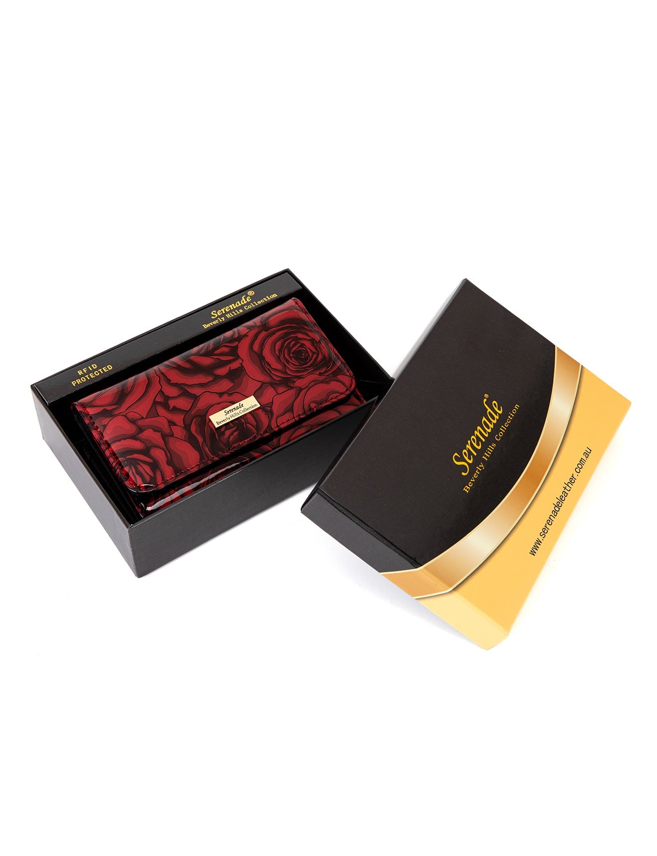 ROSE BUDS MEDIUM PATENT LEATHER WALLET WITH RFID- WSF3802