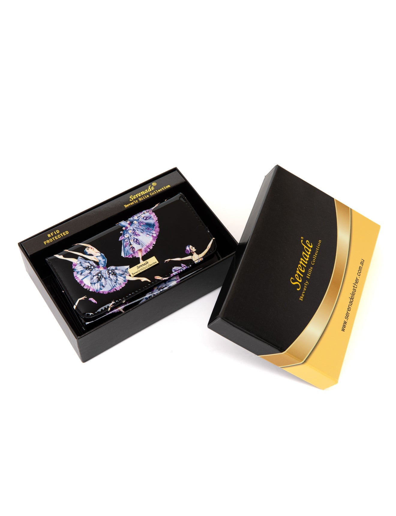 BALLERINA MEDIUM PATENT LEATHER WALLET WITH RFID- WSF4802