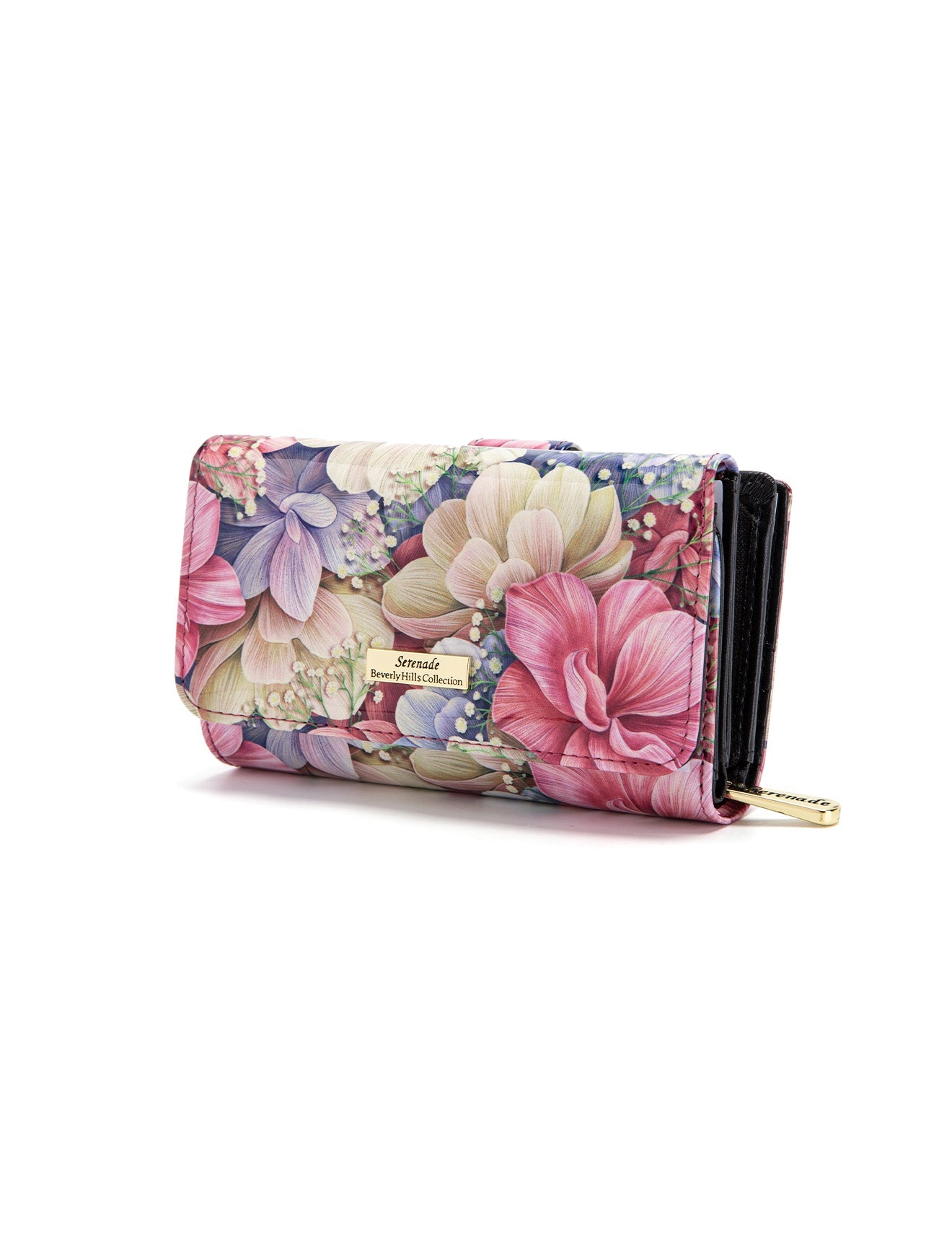 ANGELIQUE MED LEATHER RFID WALLET-WSN5702*