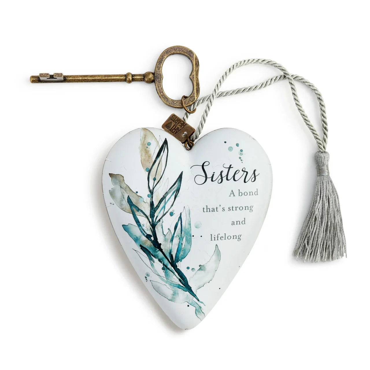Art Hearts Sisters Strong Lifelong Bond Art Heart 3.5" x 3.5"