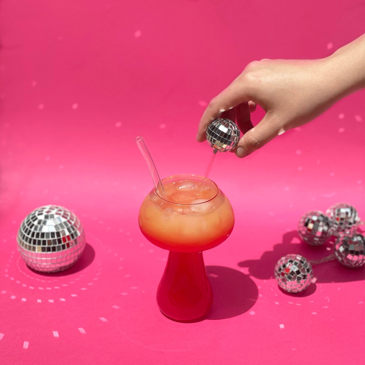 NPW Disco Drink Stirrers 4pcs Set Silver