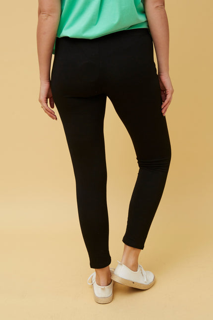 Cotton Leggings | Black