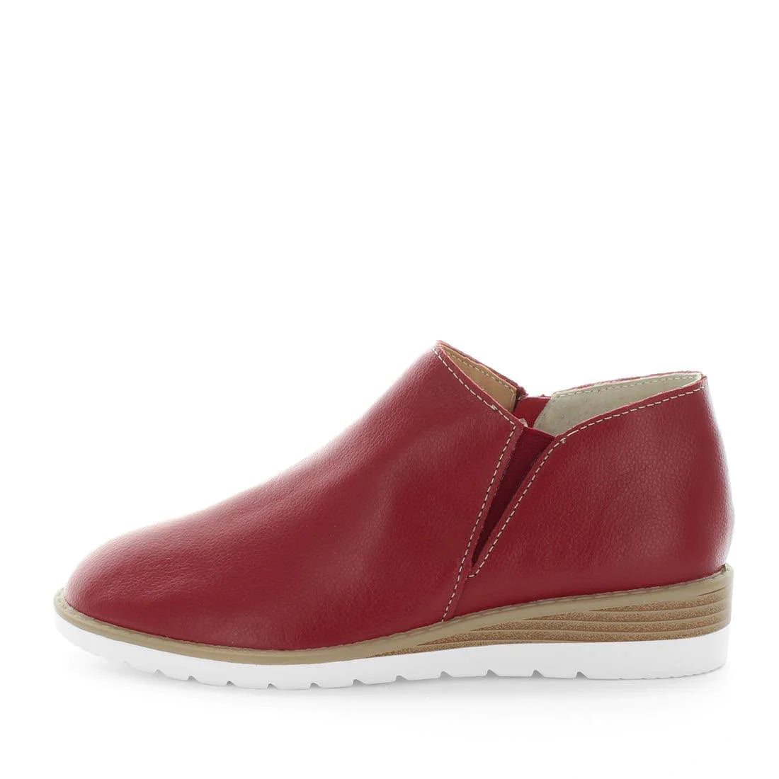 Carmine Leather Boots | Red