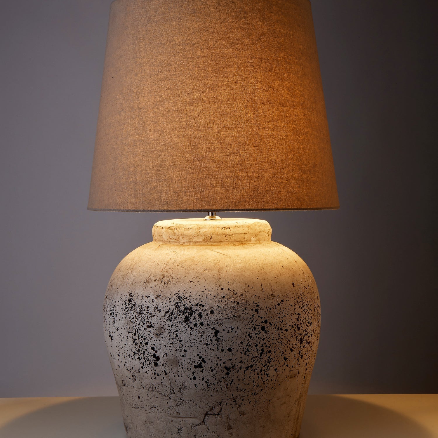 Amalfi Rustic Ceramic Table Lamp Grey