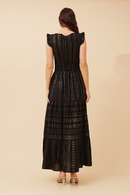 KIRAN JACQUARD MAXI DRESS