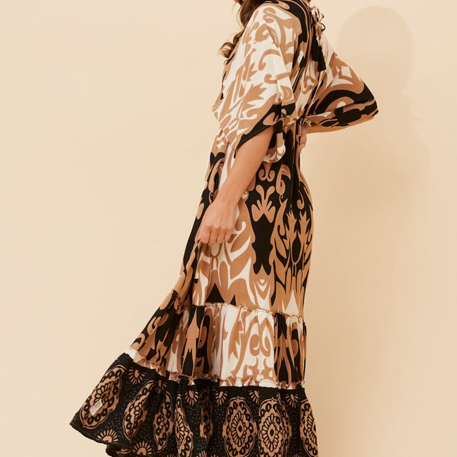 CHANDRA PRINTED MAXI DRESS
