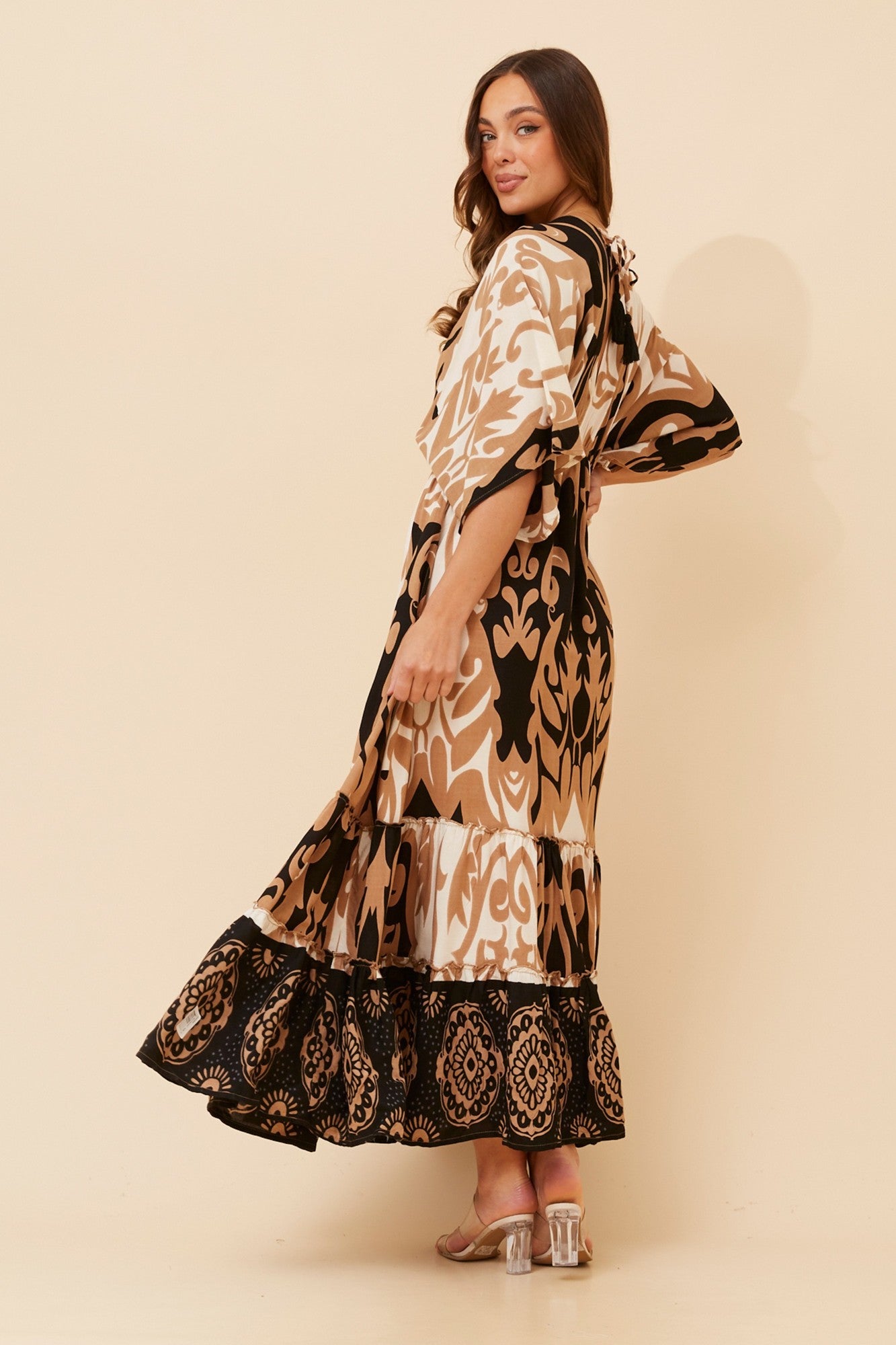 CHANDRA PRINTED MAXI DRESS