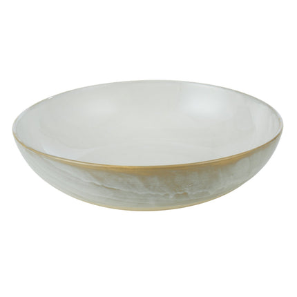 Davis & Waddell Stoneware Serving Bowl White