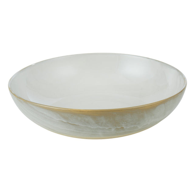 Davis & Waddell Stoneware Serving Bowl White