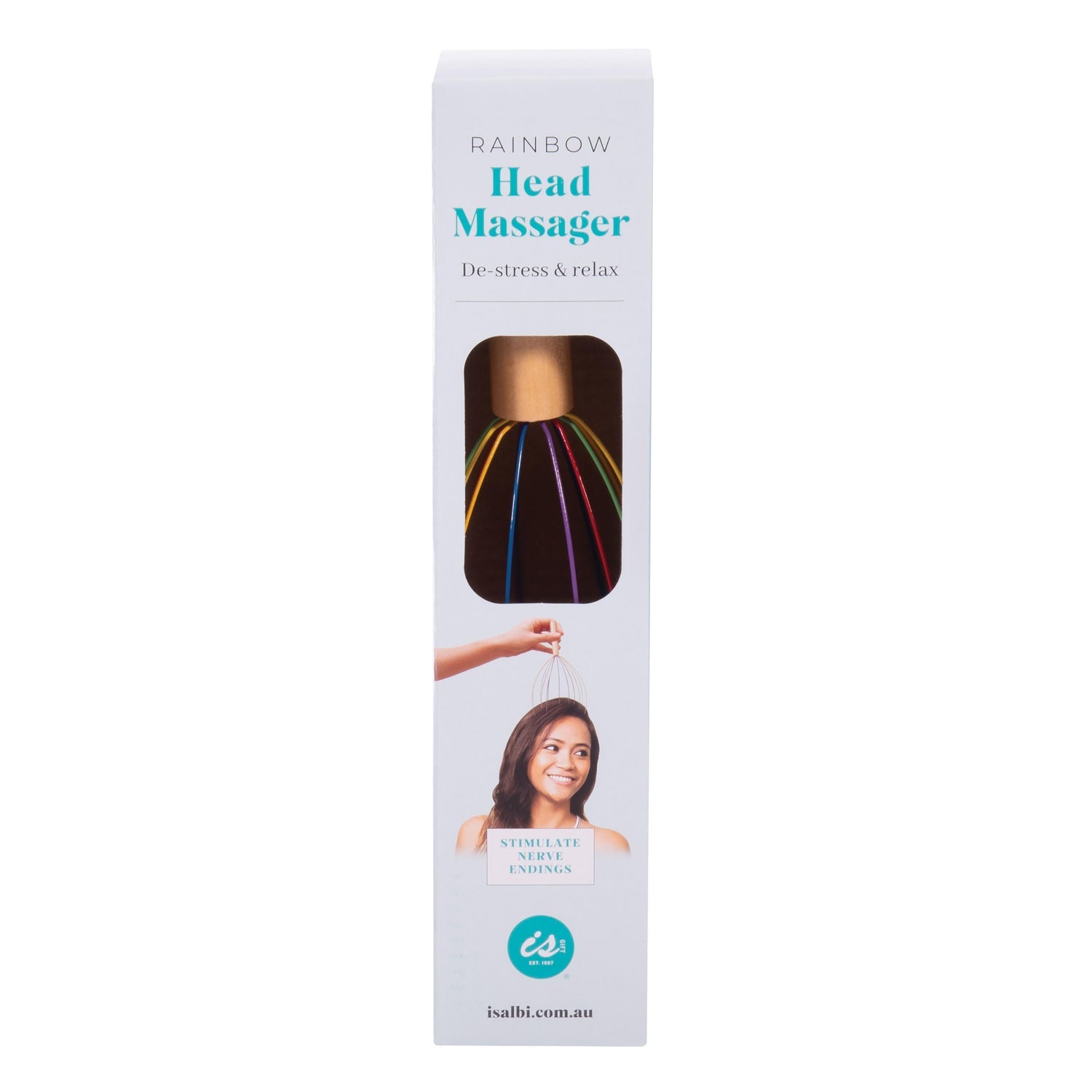 isGift Head Massager Rainbow CDU 12pcs Multi-Coloured