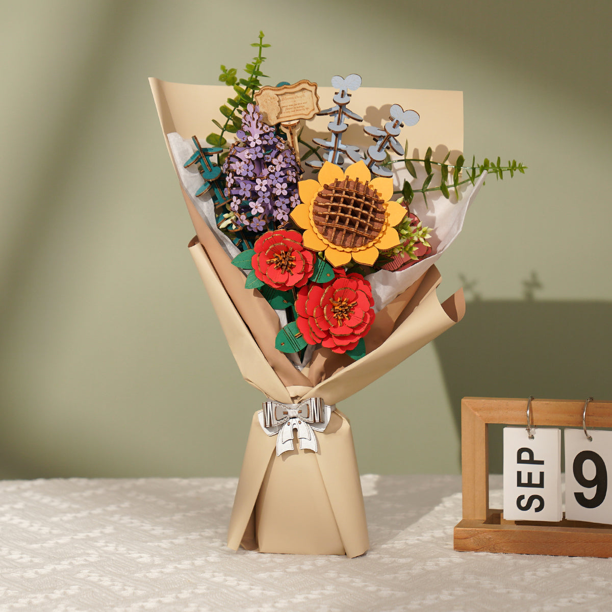 [Community Only]Rowood DIY Wooden Flower Bouquet 3D Wooden Puzzle TW01H