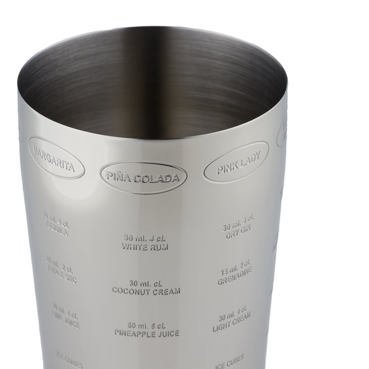 Academy Wesley Stainless Steel Recipe Cocktail Shaker Gold