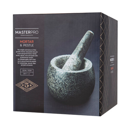 MasterPro Granite Mortar & Pestle Black