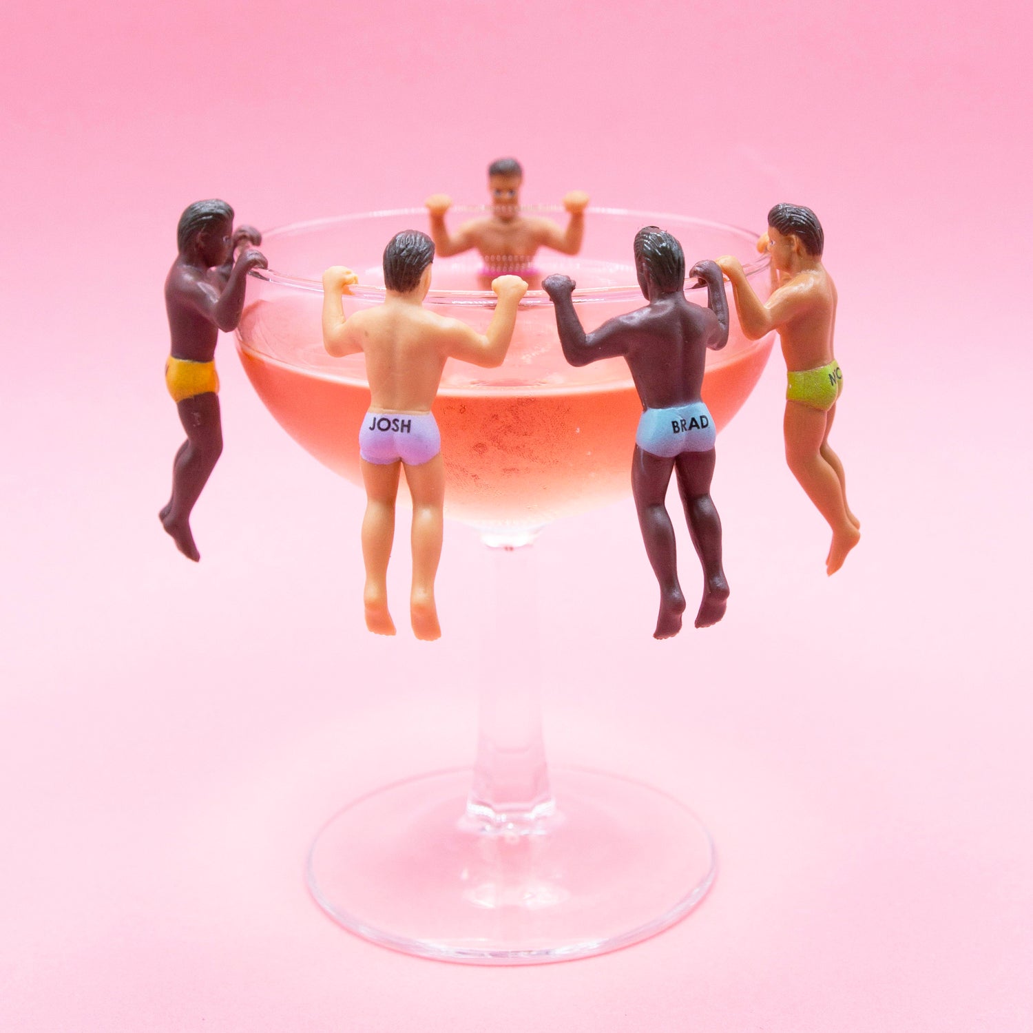 NPW Hunky Buddies Drink Markers 6pcs Set Multi-Coloured