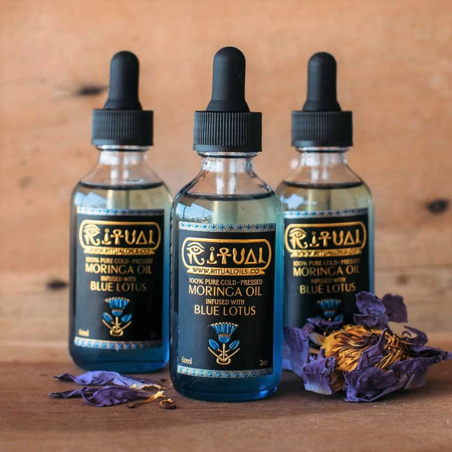 Ritual Oils - 100% Pure Cold-Pressed Moringa Oil Infused With Blue Lotus