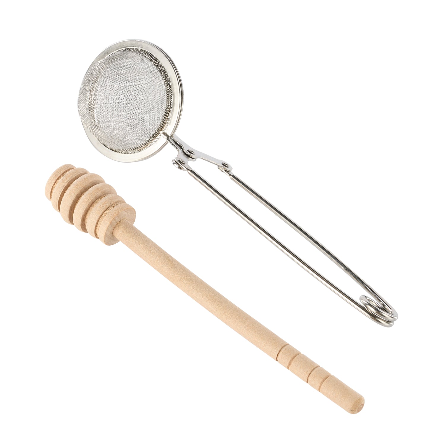 Leaf & Bean Infuser & Honey Dipper Set Natural