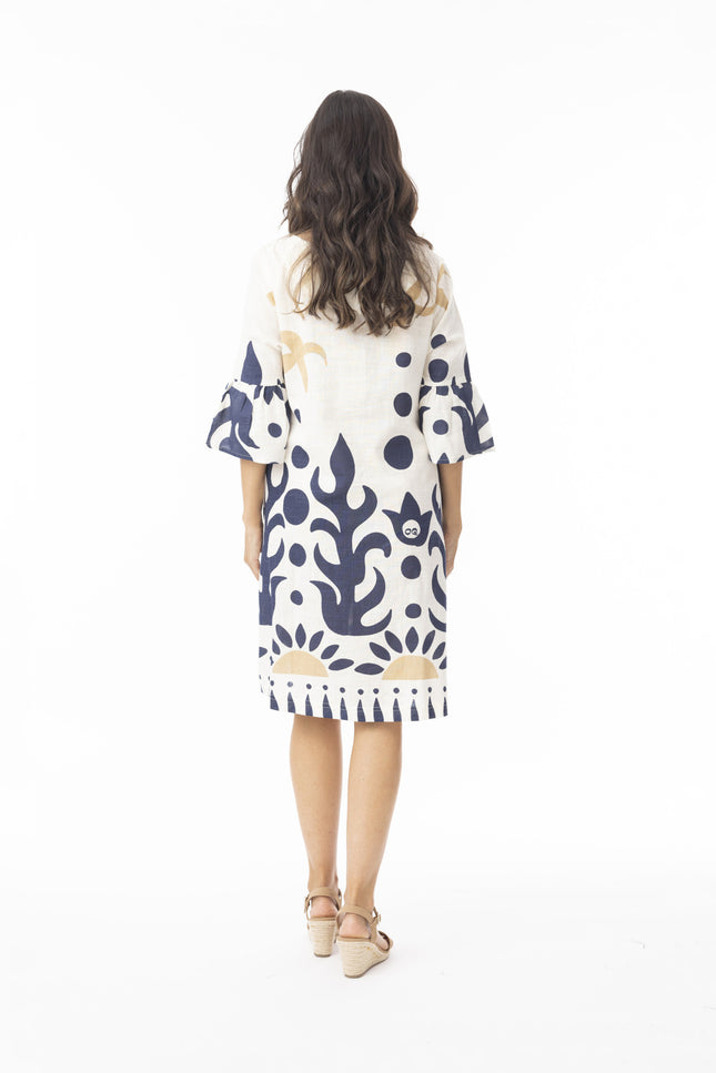 Nazca Frill Sleeve Dress