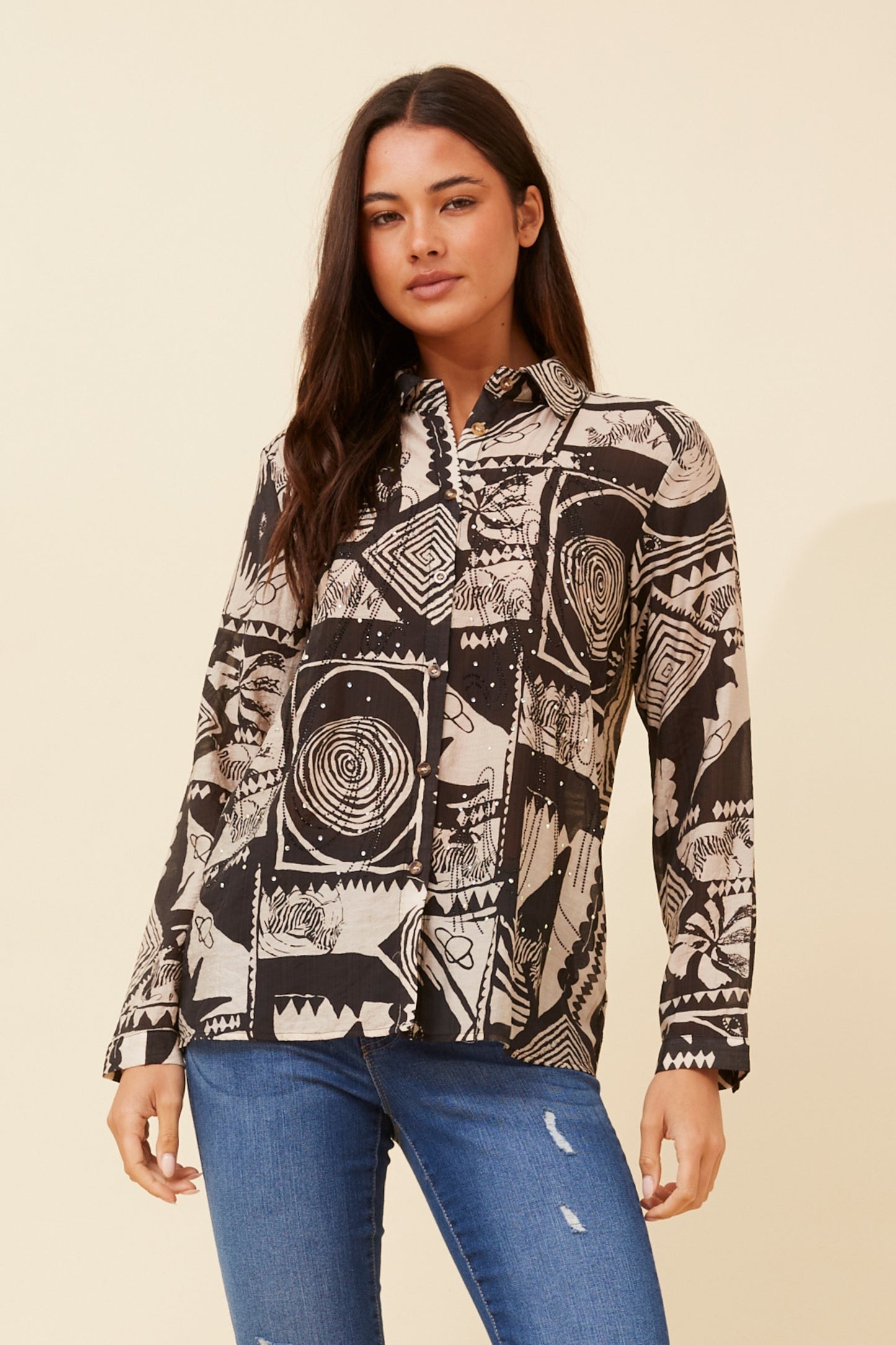 Dahlia Abstract Top