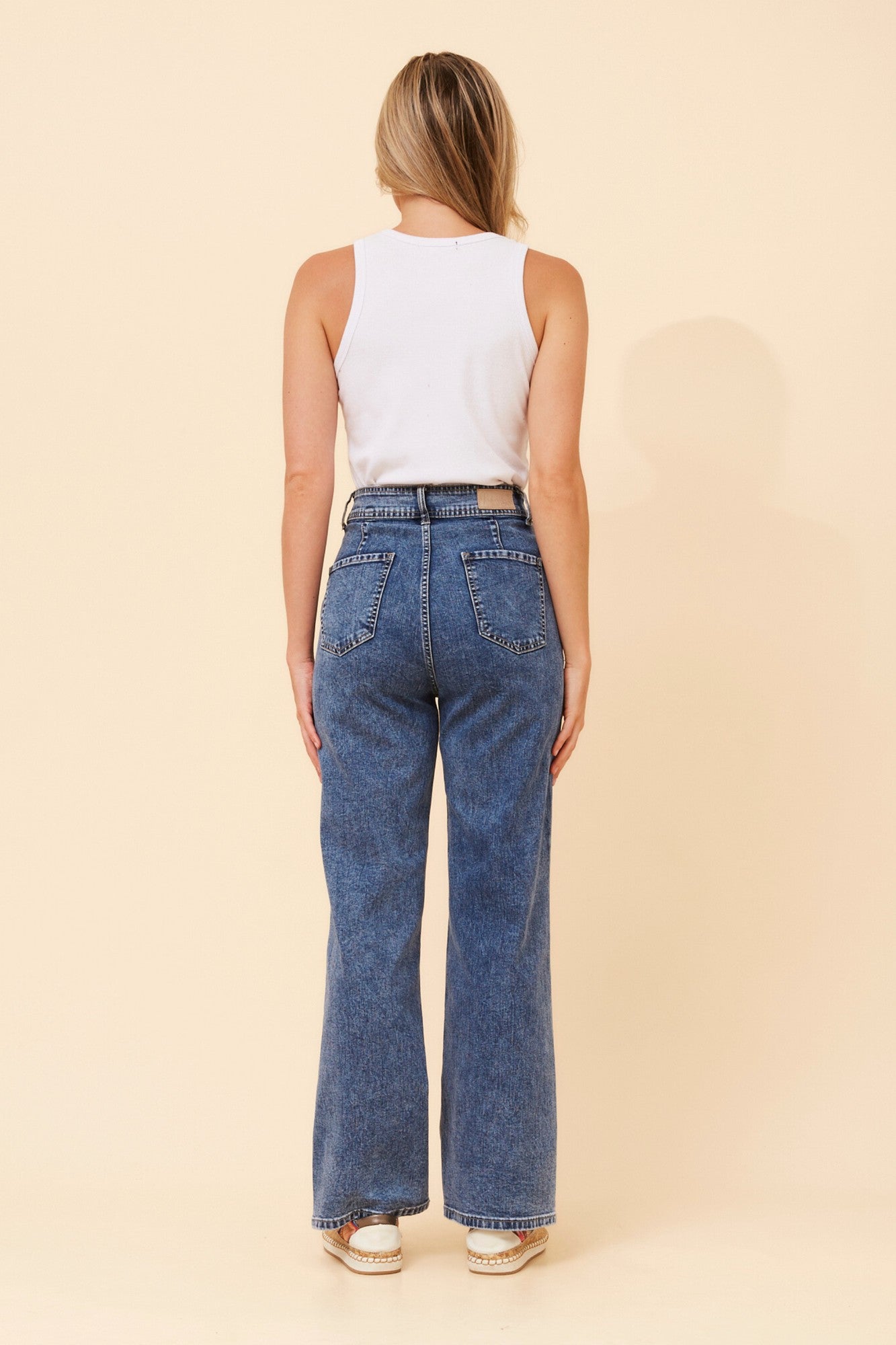 Wide Leg Denim Pants