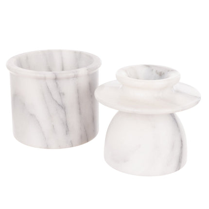Davis & Waddell Nuvolo Marble French Butter Bell White Grey