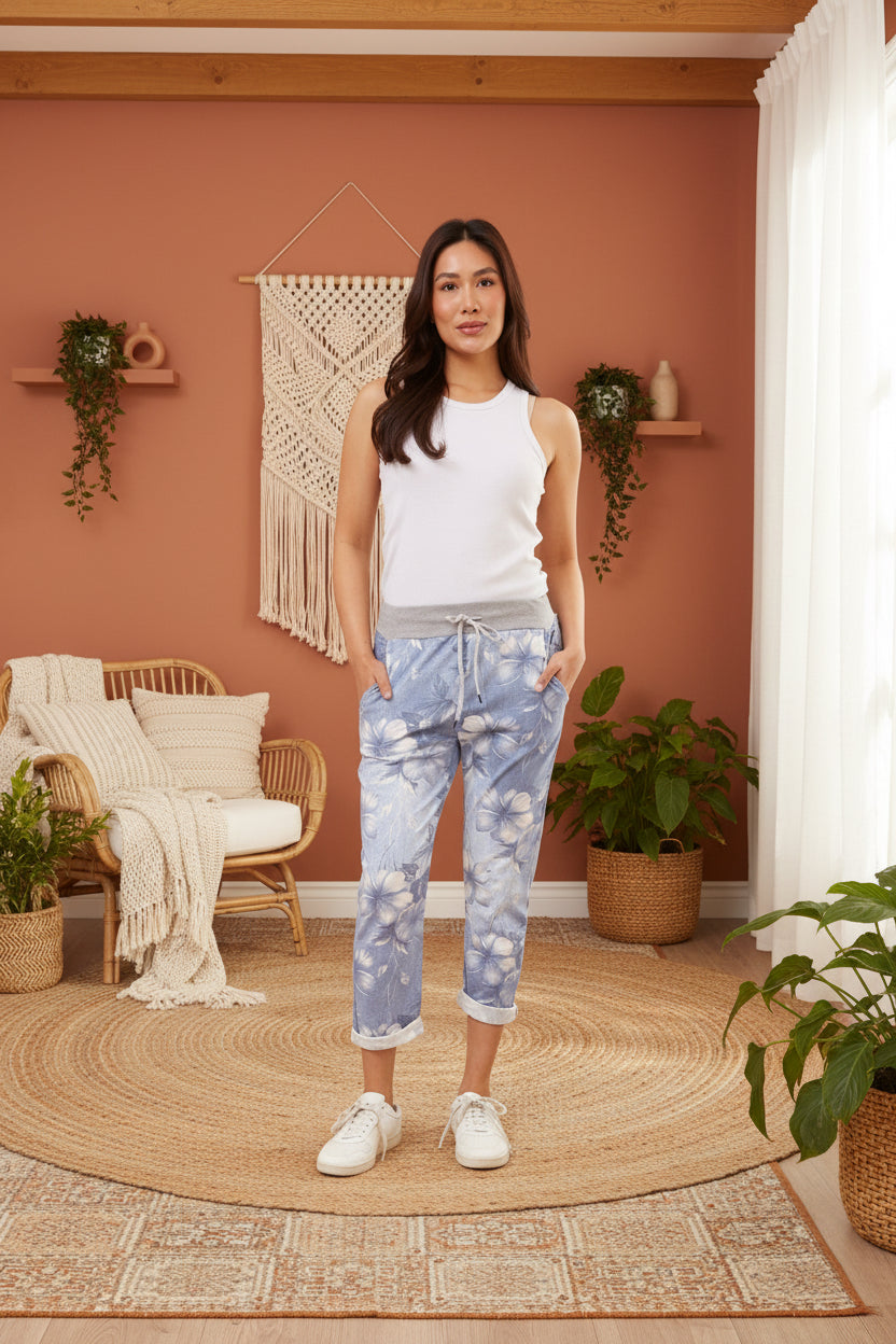 GINNA FLORAL JOGGER PANTS
