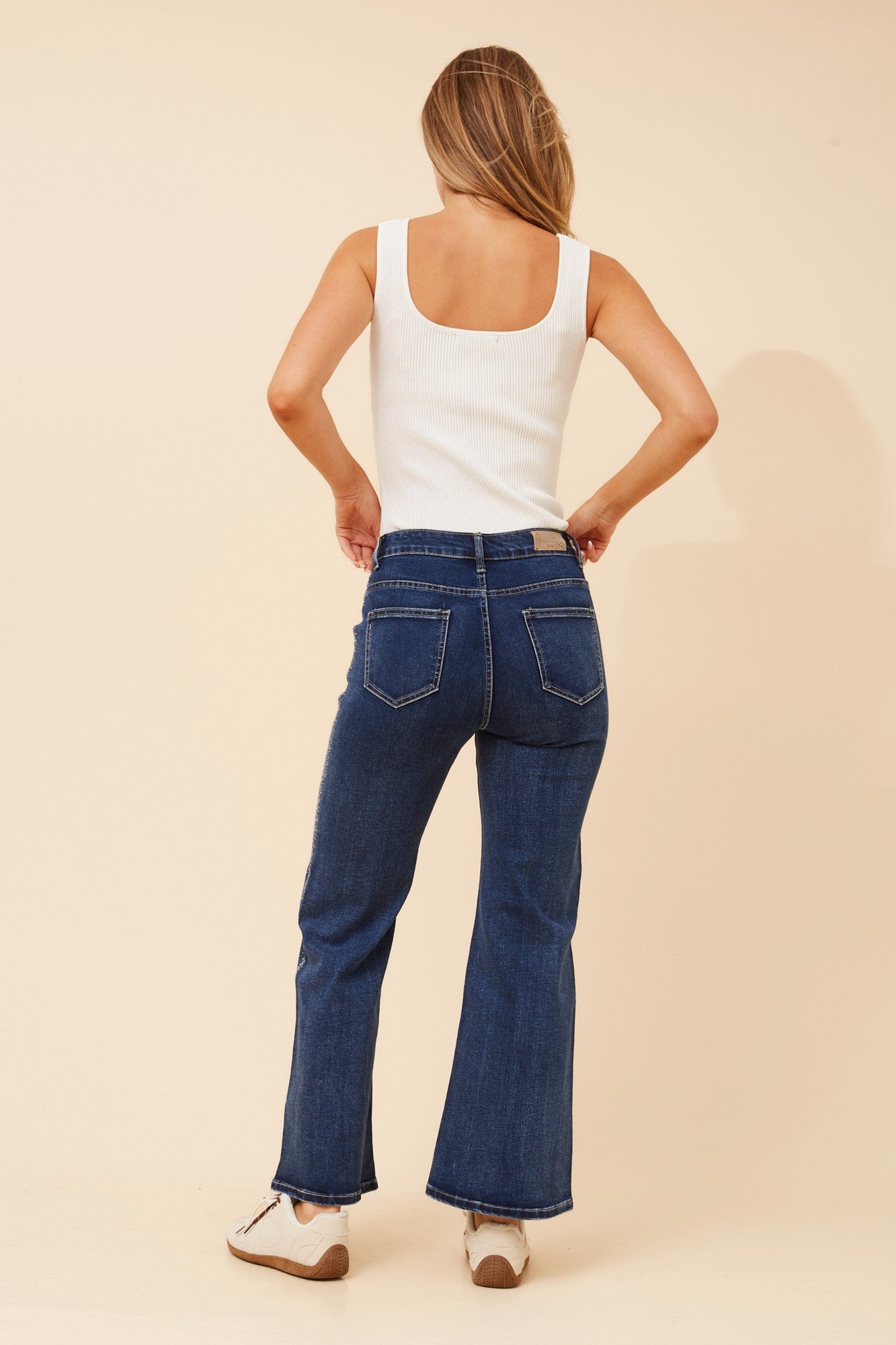 SIMON FLARED LEG DENIM PANTS
