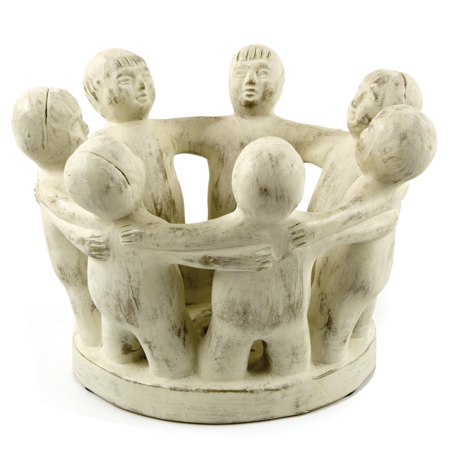 Amalfi Colombia Circle Of Friends Sculpture White Wash